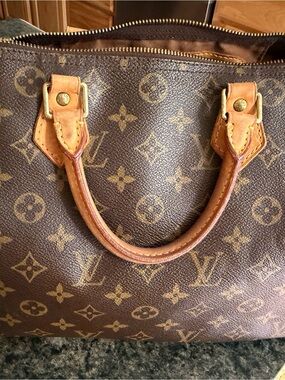 Louis Vuitton Monogram Satchel in Brown and Tan